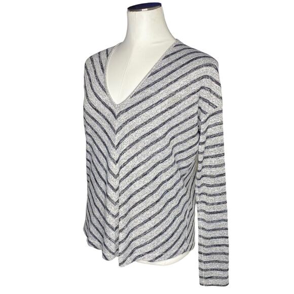 Rag & Bone Striped Hudson Vee Long Sleeve - Picture 4 of 9